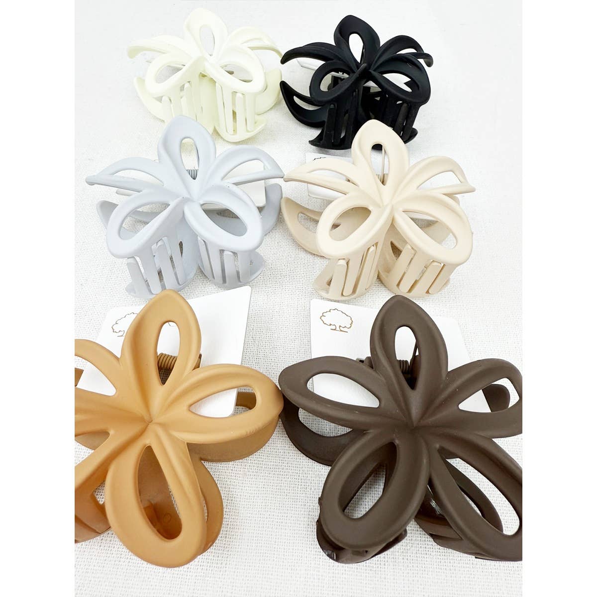 Cut out Plumeria Hair Claws Clips