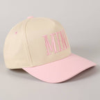 MINI Lettering Embroidery Two-Tone Baseball Cap For Kids