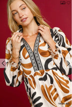 Boho Leafy Print Maxi Dress
