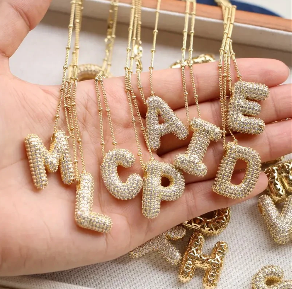 ✨Trendy Bubble Initial Necklaces✨