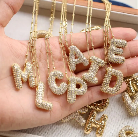 ✨Trendy Bubble Initial Necklaces✨