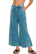 Acid wash French terry Pants w/ pockets