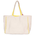Softball Oversized Happy Face Canvas Tote Bag