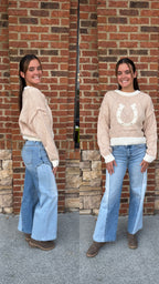 Two-Tone Straight Leg Denim