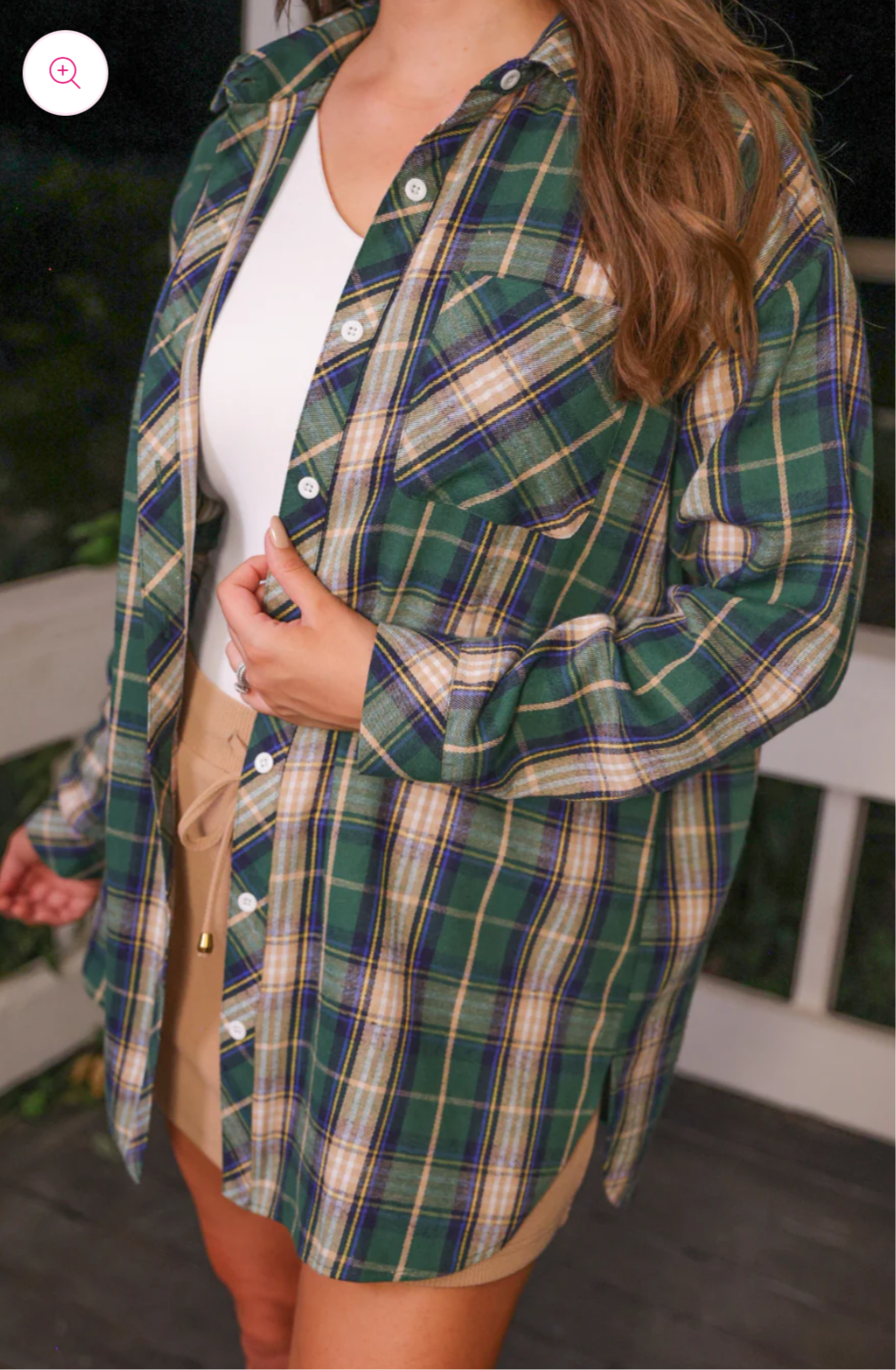 Flannel Tunic Top