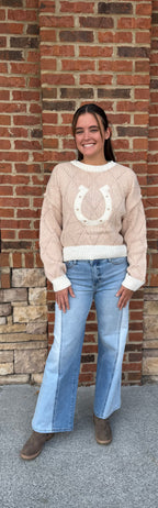 Two-Tone Straight Leg Denim