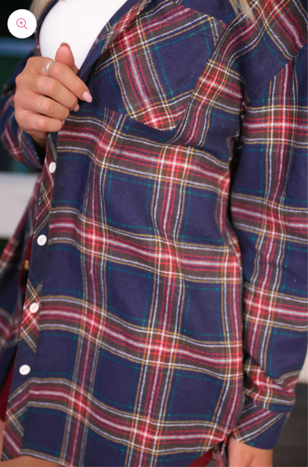 Flannel Tunic Top