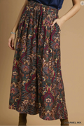 Floral Print Wide Leg Palazzo Pants