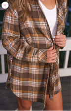 Flannel Tunic Top