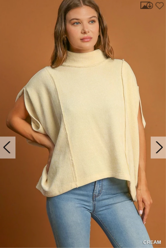 Cream Sleeveless Sweater