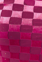 Velvet Mesh Top in Pink Checkered