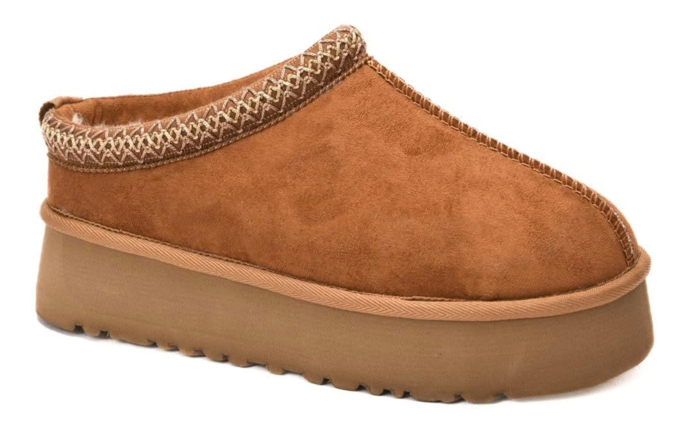 Tobacco Faux Suede Slipper
