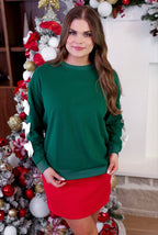 Tied With Cheer Bow Sleeve Pullover