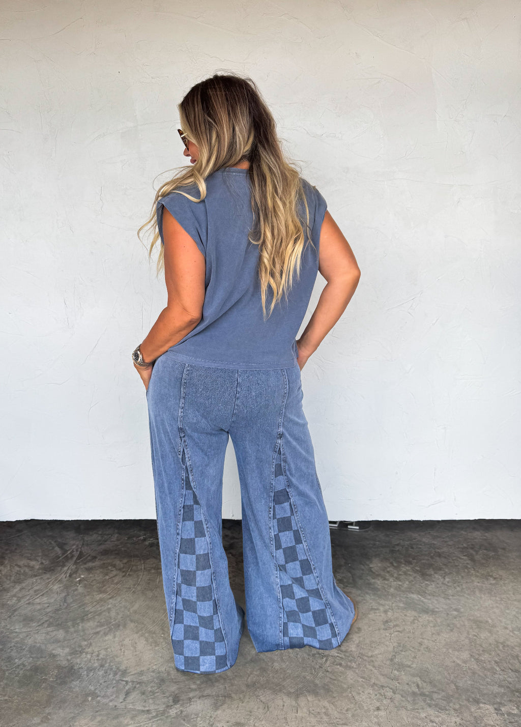 Groove On Checker Flare Pants