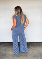 Groove On Checker Flare Pants