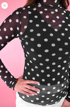 Polka Dot Mesh Top