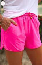 Solid Neon Pink Shorts