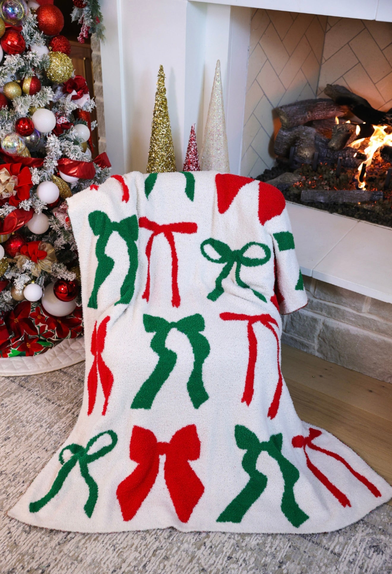 Midnight Bow Christmas Edition Blanket