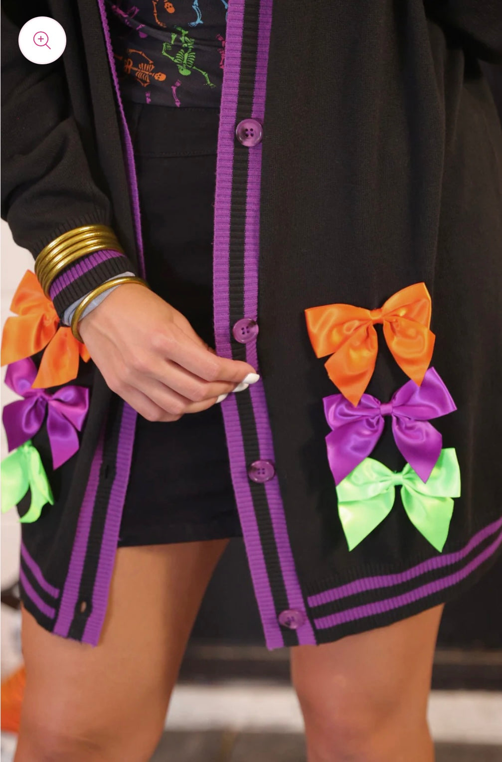 Sugar and Spooks Bow Cardigan