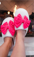 Pink Bow Slippers
