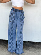 Groove On Checker Flare Pants