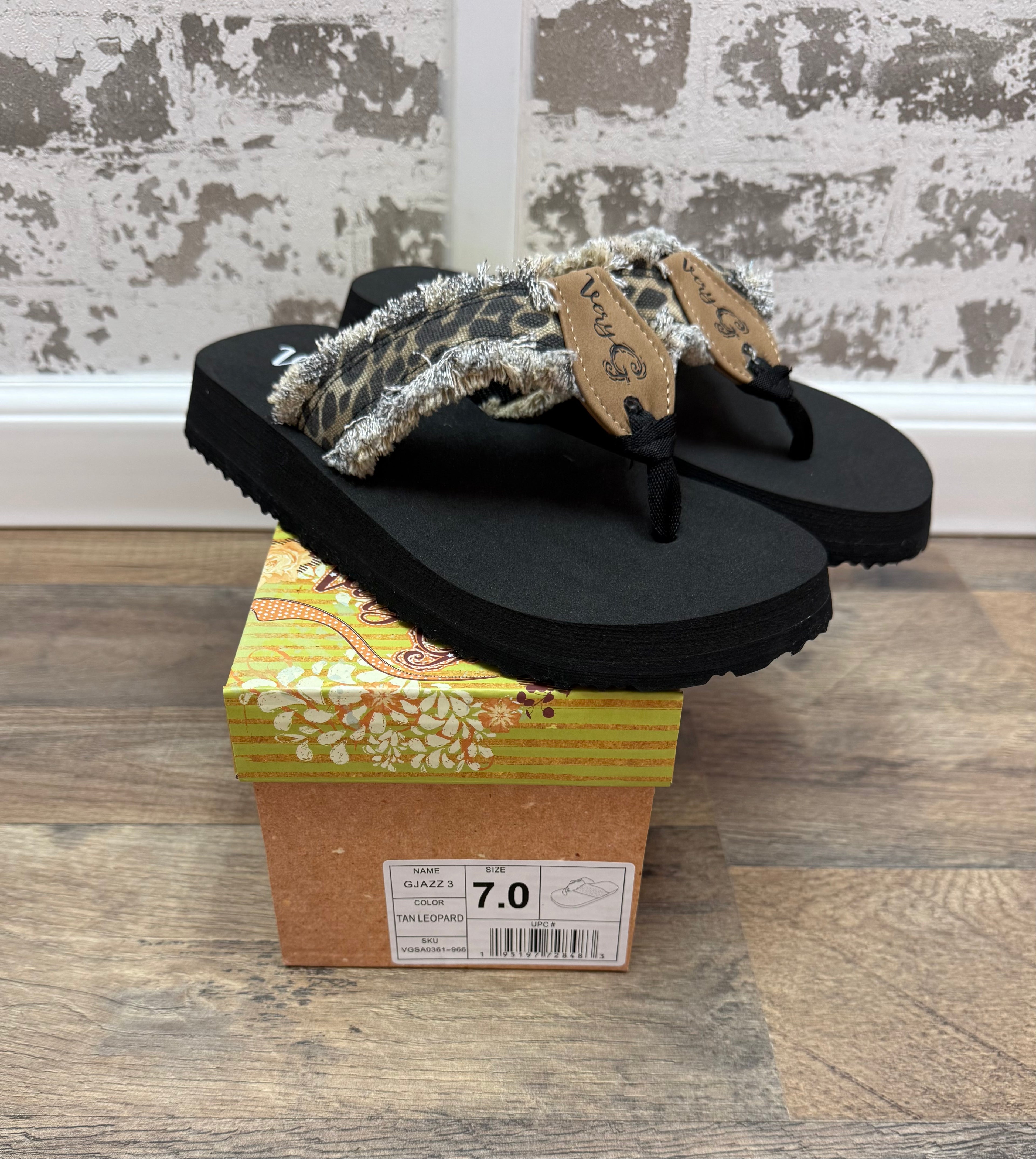 GJazz Leopard Flip Flop