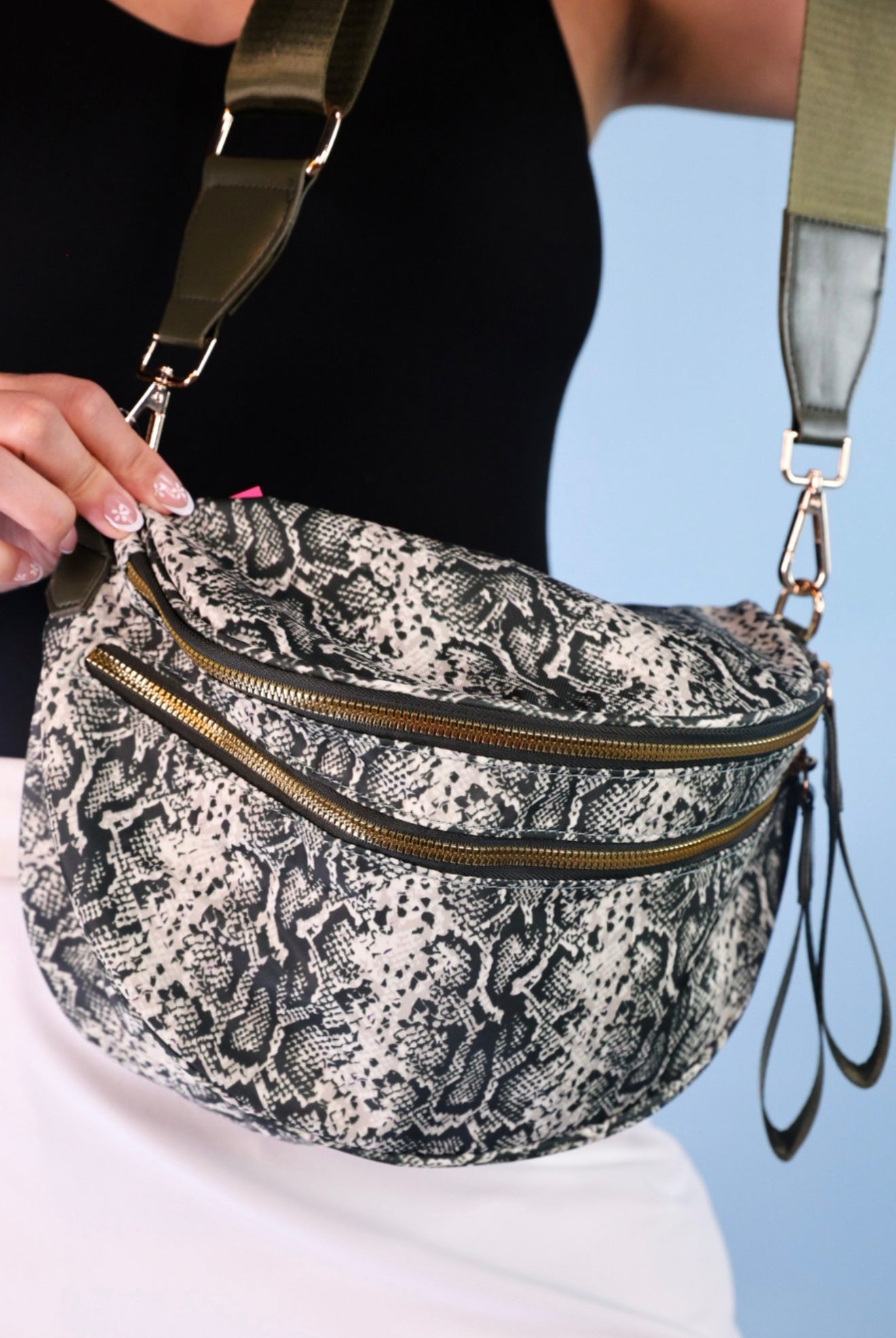 Bum Bag in Snake Skin Style
