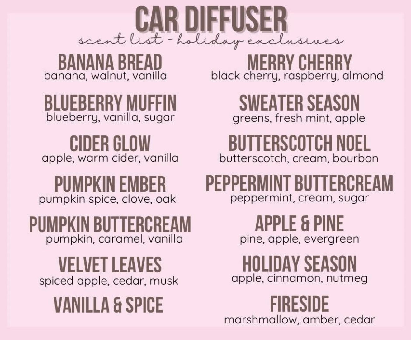 Holiday Scents Oil Diffusers