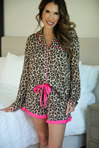 Leopard Ruffle Pajama Set