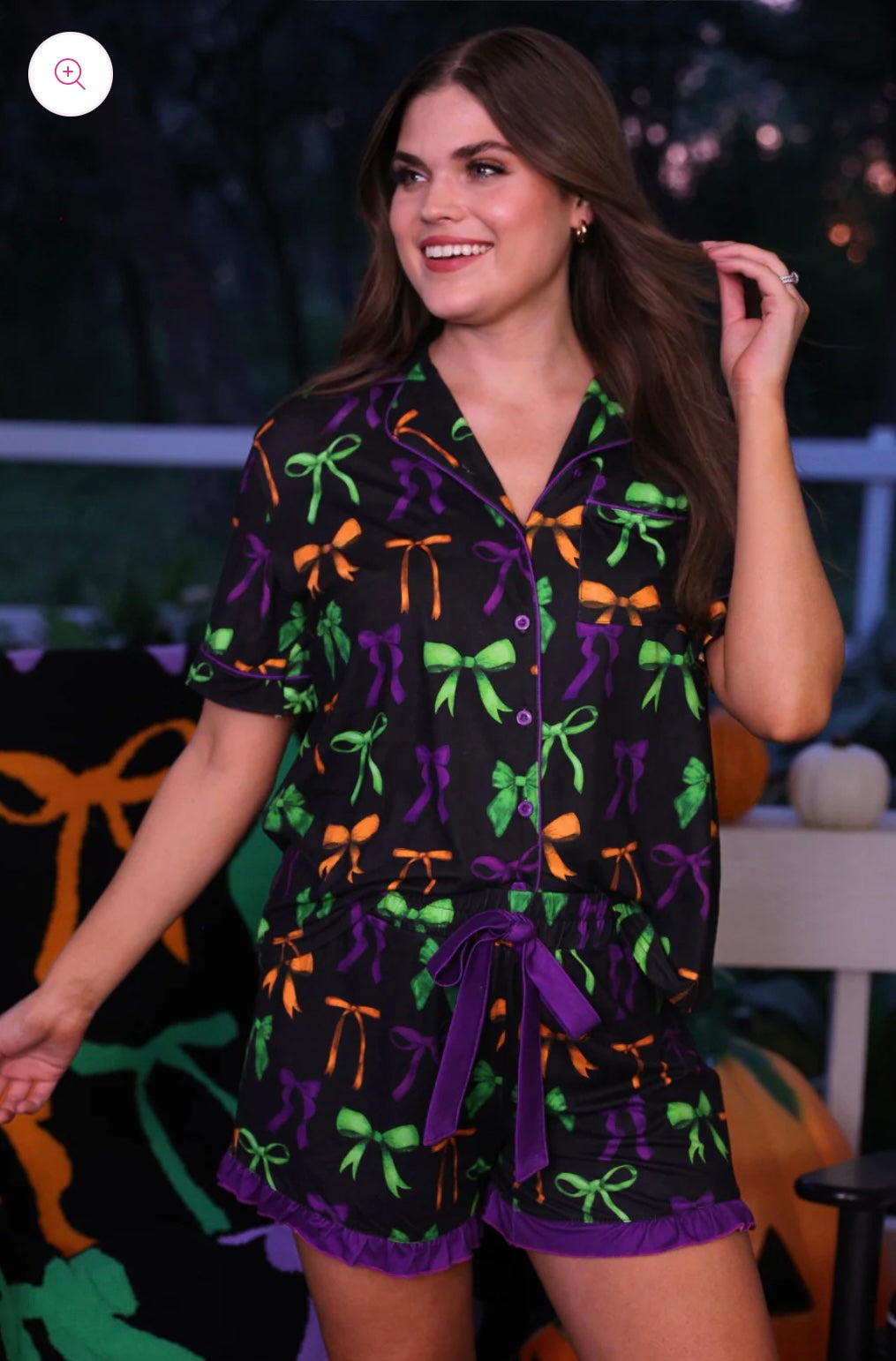 Bow Bewitched Ruffle Pajama Set