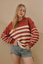 Stripe Loose Fit Sweater