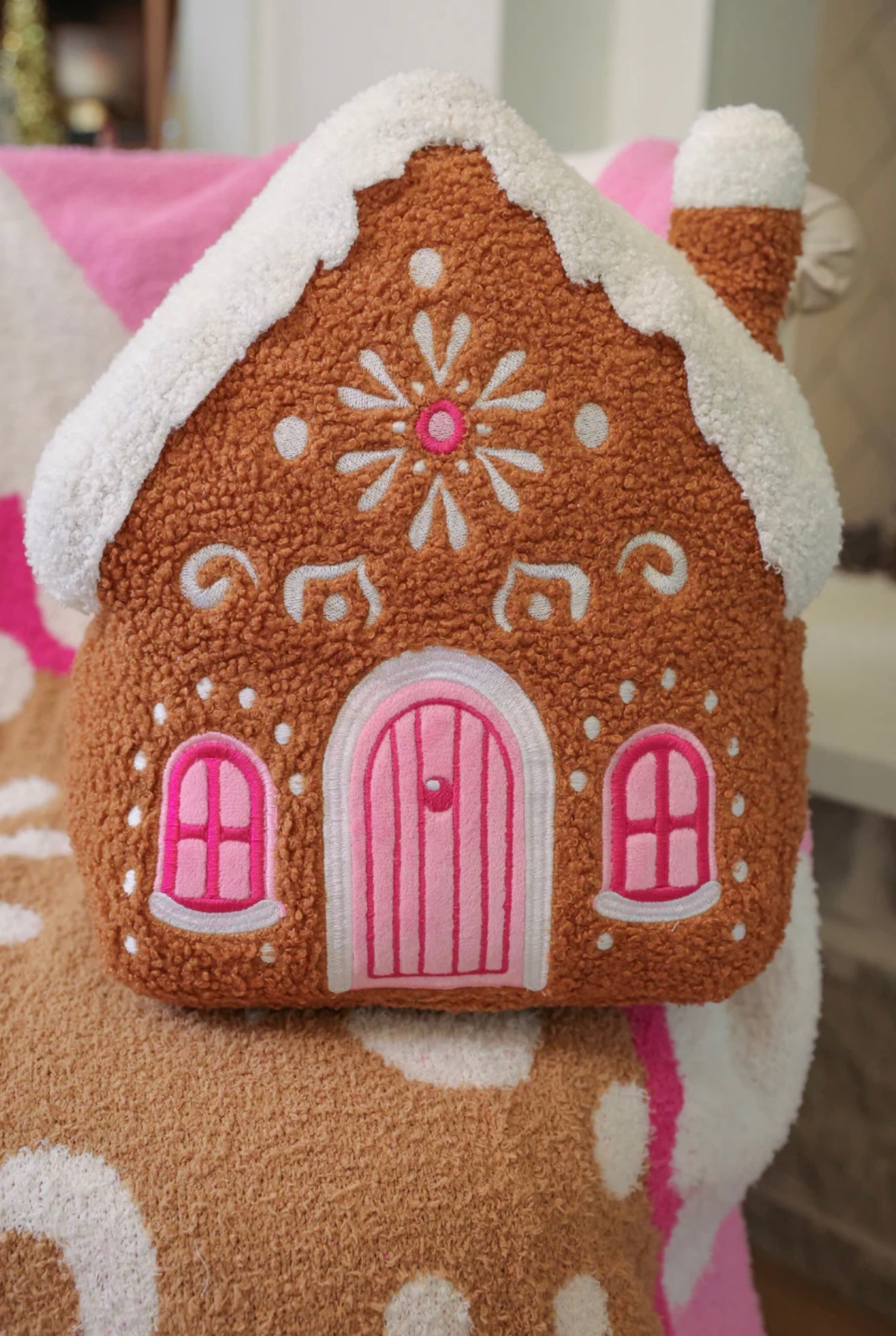 Gingerbread House Pillow