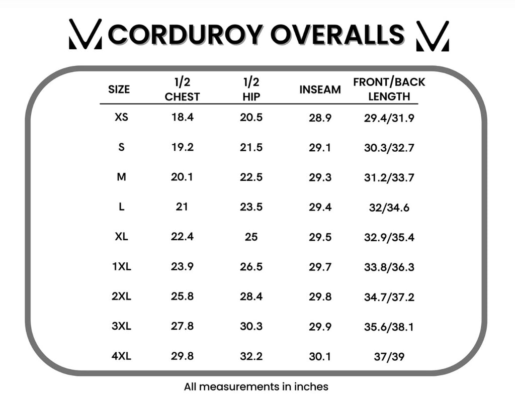 Olive Corduroy Overalls