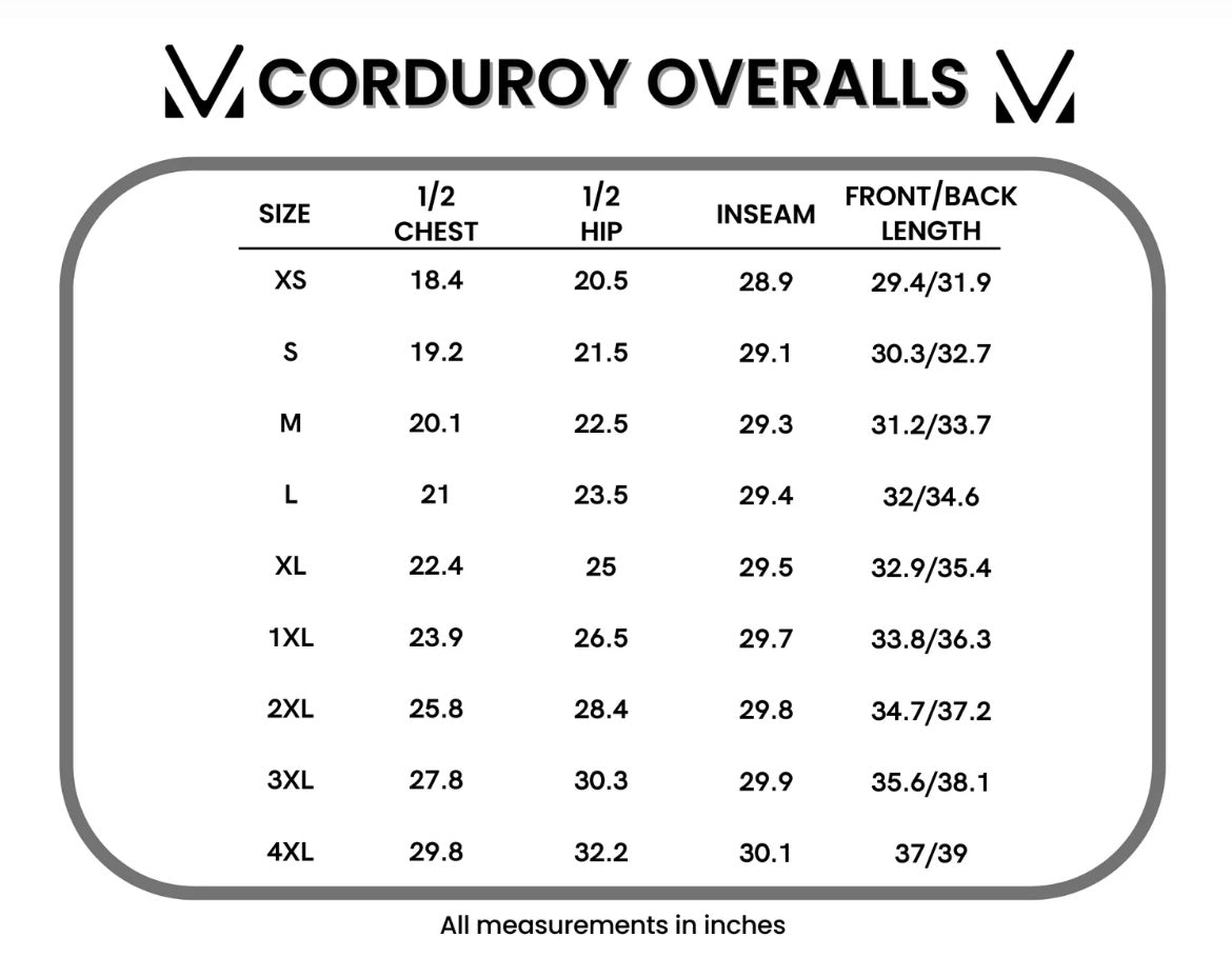 Olive Corduroy Overalls