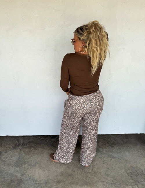 Brown Henley Top