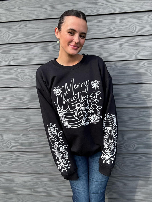 Merry Christmas Double Sleeve Sweatshirt