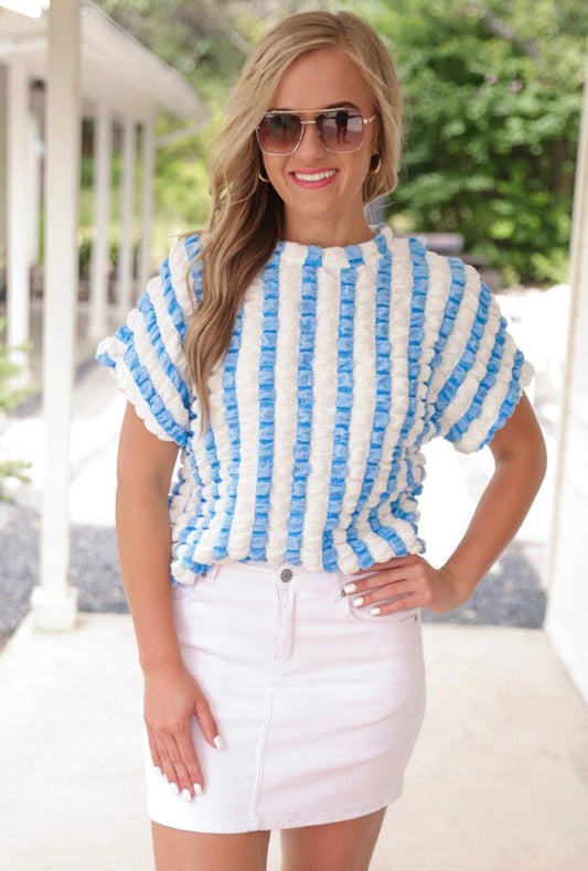 Blue Bold & Bubbly Top