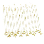 Ballon Bubble Initial Letter Charm Necklace