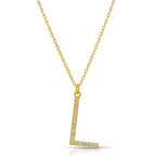 Large Pave Initial Pendants