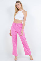 Oceanside Linen Blend pull up Pants