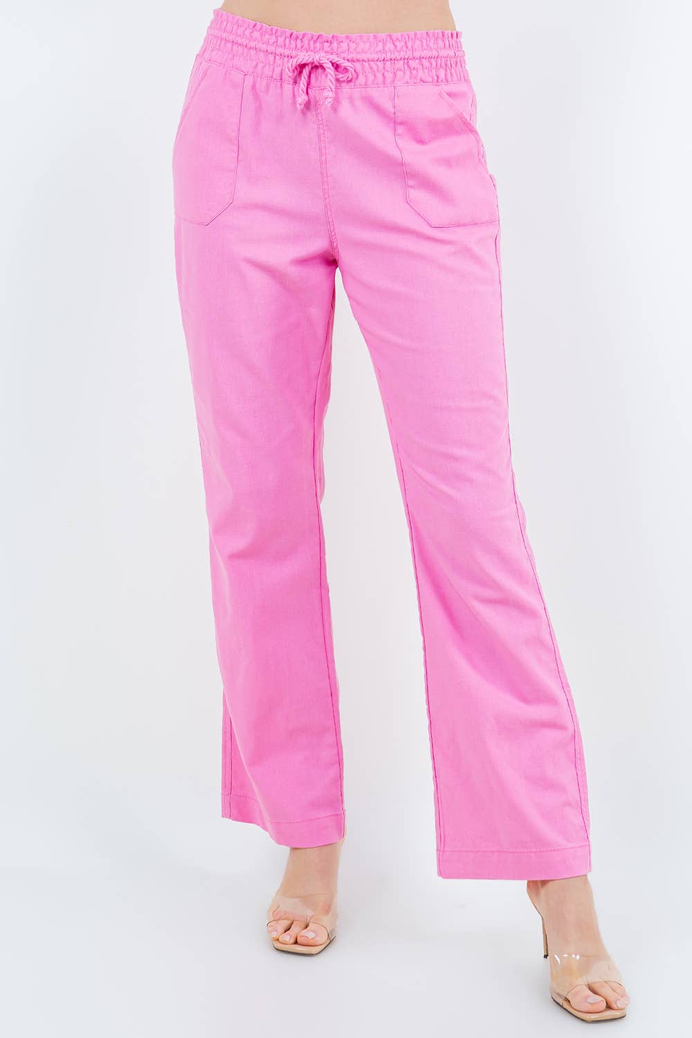 Oceanside Linen Blend pull up Pants