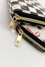 SI-27934 Trendy Bow Ribbon Vegan Leather Long Wallet