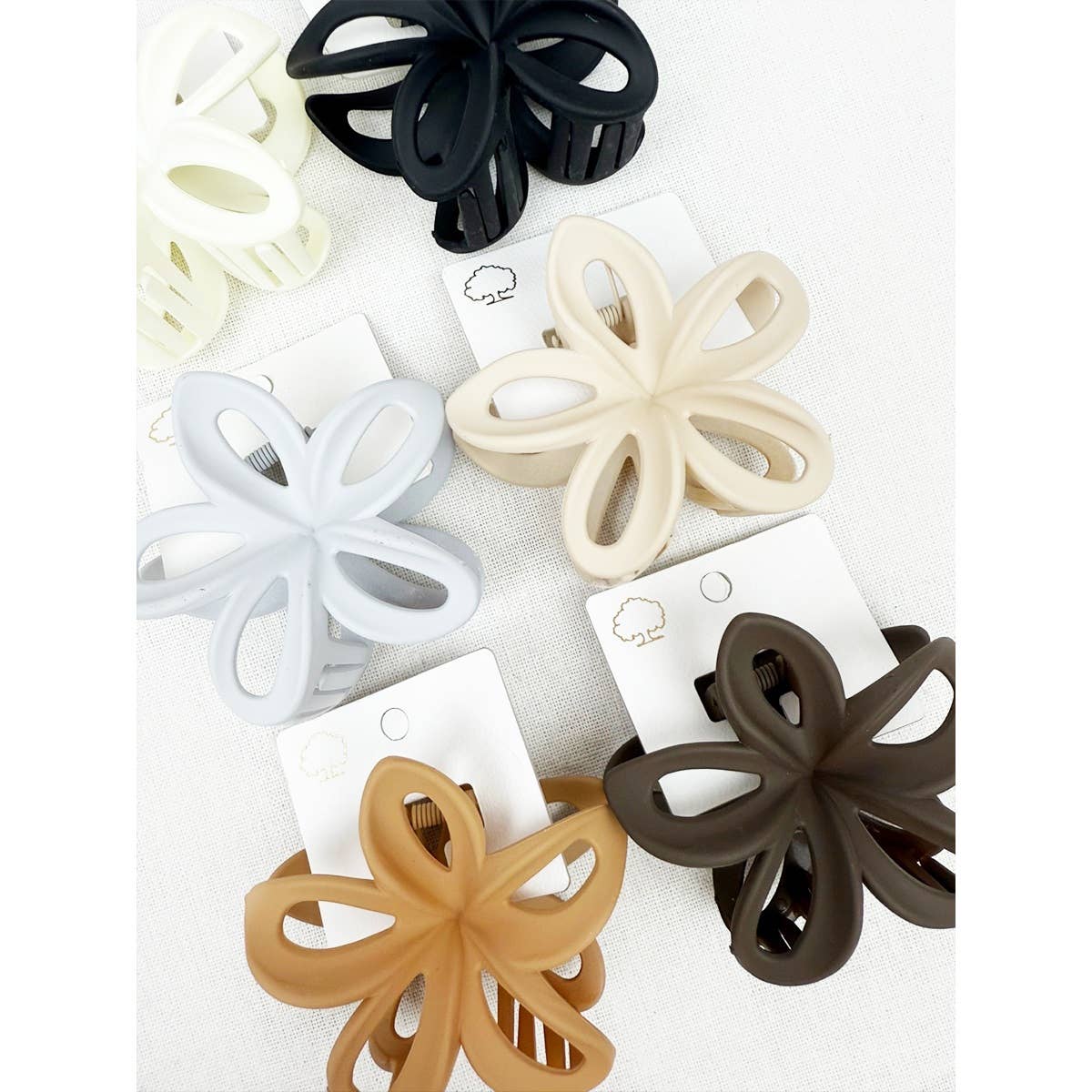 Cut out Plumeria Hair Claws Clips