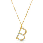 Large Pave Initial Pendants