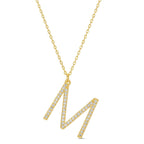 Large Pave Initial Pendants