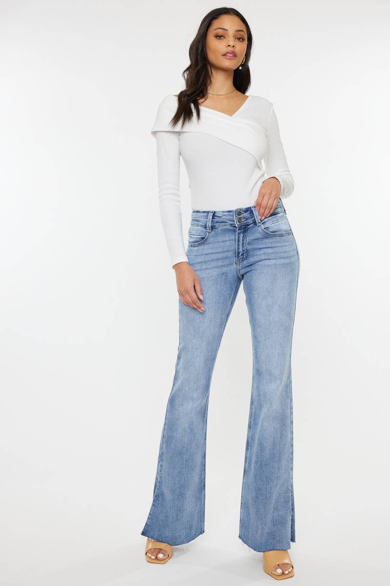 Kancan Midrise Flare Jeans Medium Wash