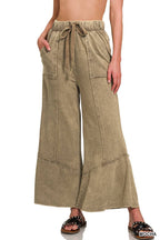 Acid wash French terry Pants w/ pockets