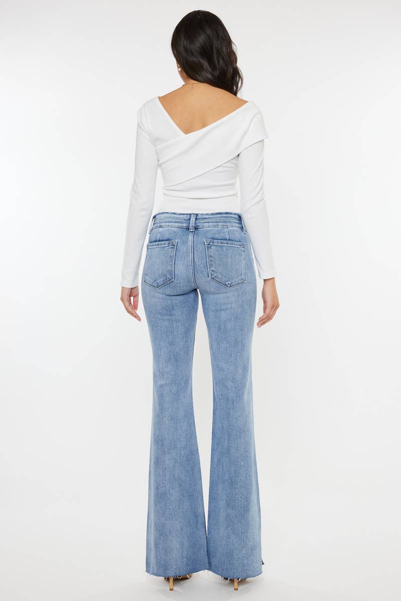 Kancan Midrise Flare Jeans Medium Wash