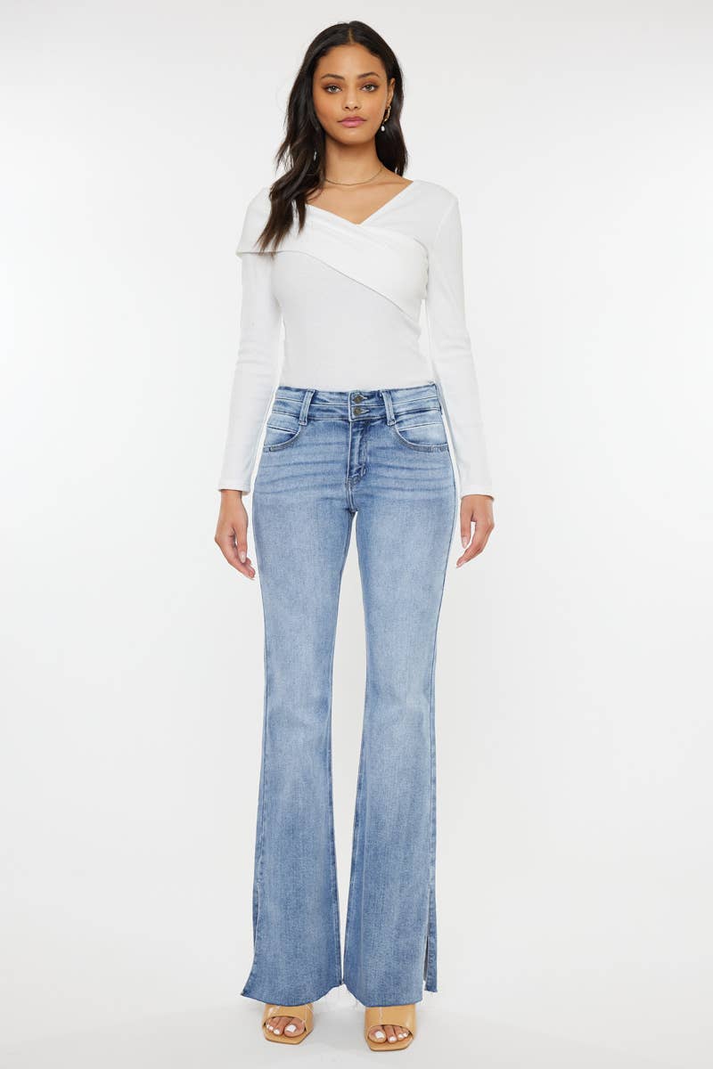 Kancan Midrise Flare Jeans Medium Wash