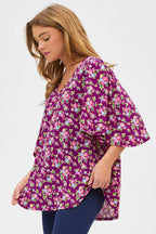 Floral Half Sleeve Cali Top